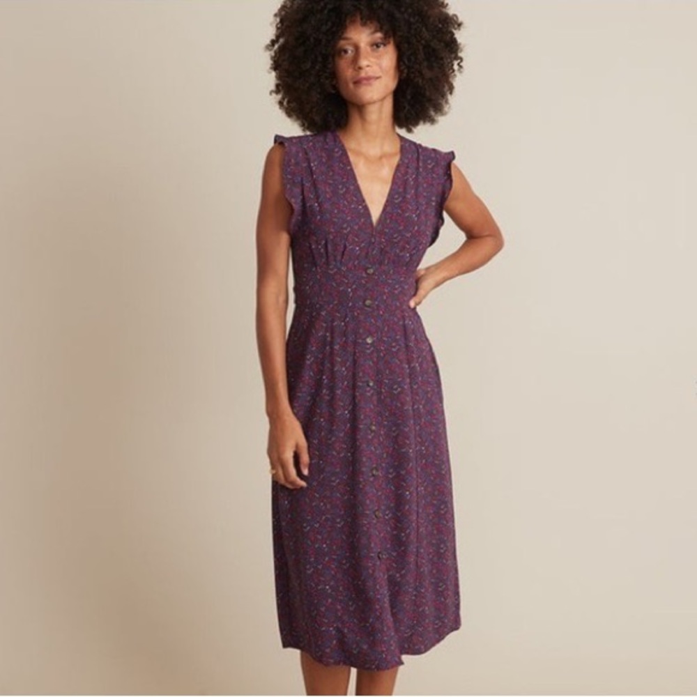 Marine Layer Purple Midi Dress